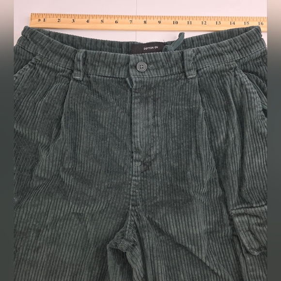 Cotton On Men's Green Corduroy Cargo Pants Size 32 AK-3209 - Picture 4 of 14